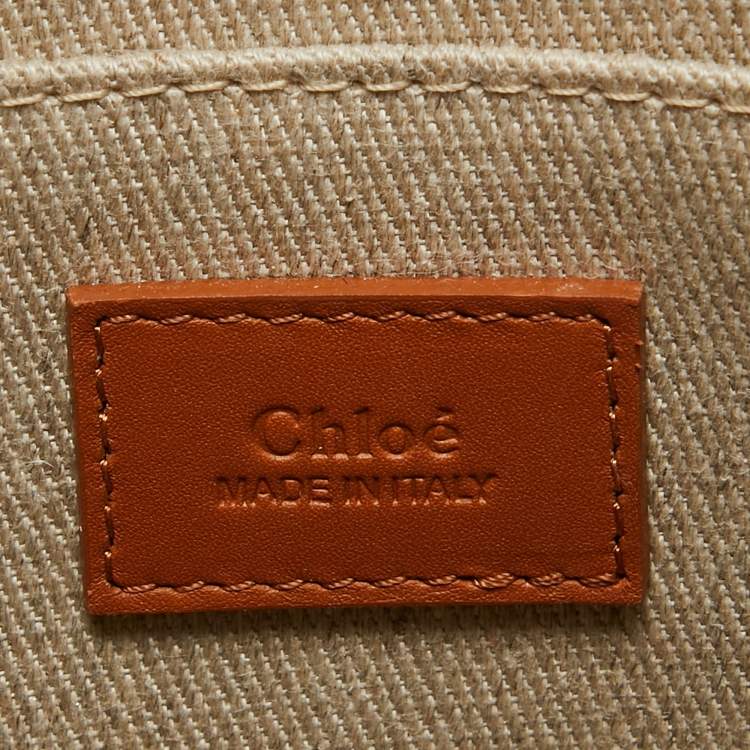 Pre Owned Chloe Brown Leather Small Woody Tote