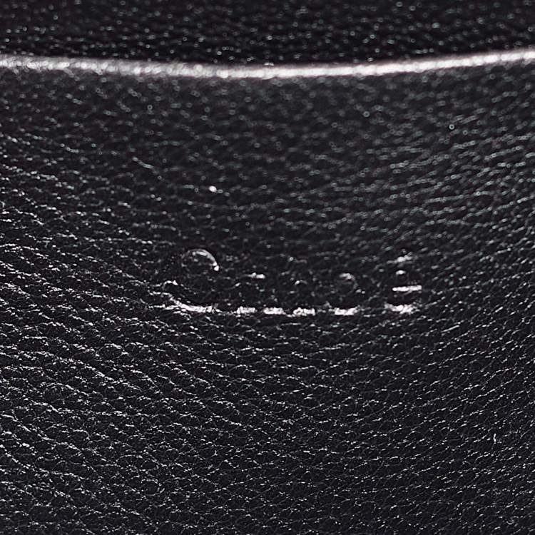 Pre Owned Chloe Black Leather Small Nile Bracelet Minaudiere Bag
