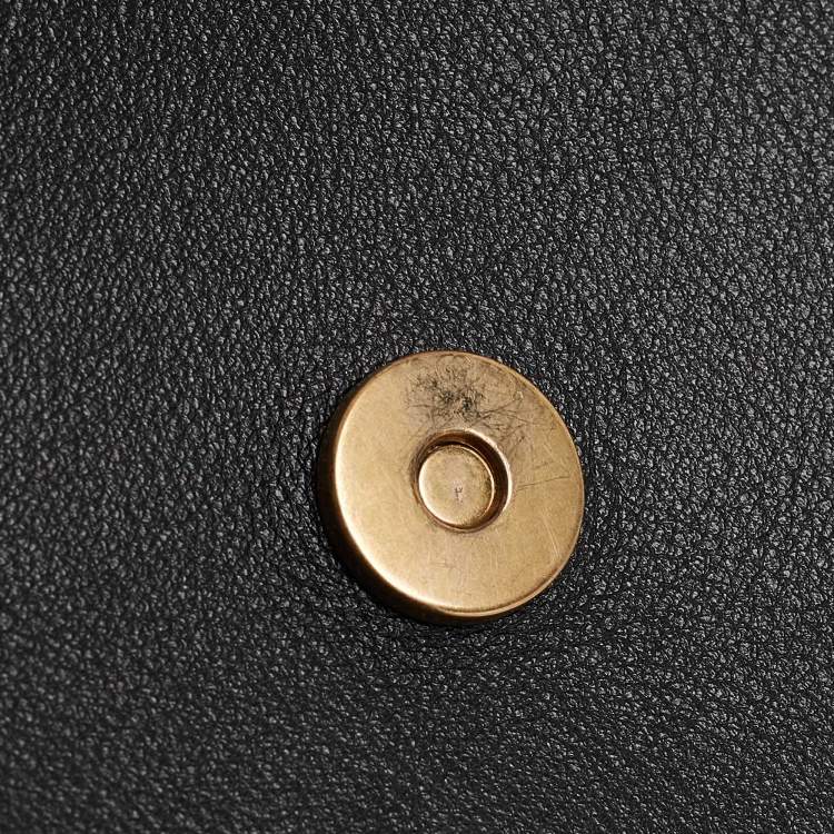 Pre Owned Chloe Black Leather Small Nile Bracelet Minaudiere Bag