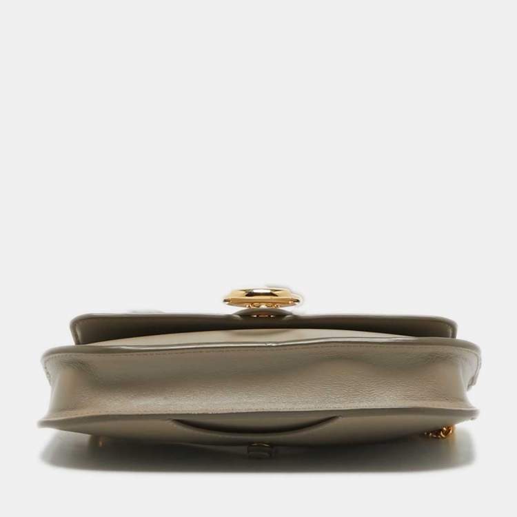 Pre Owned Chloe Grey Leather Mini Tess Crossbody Bag