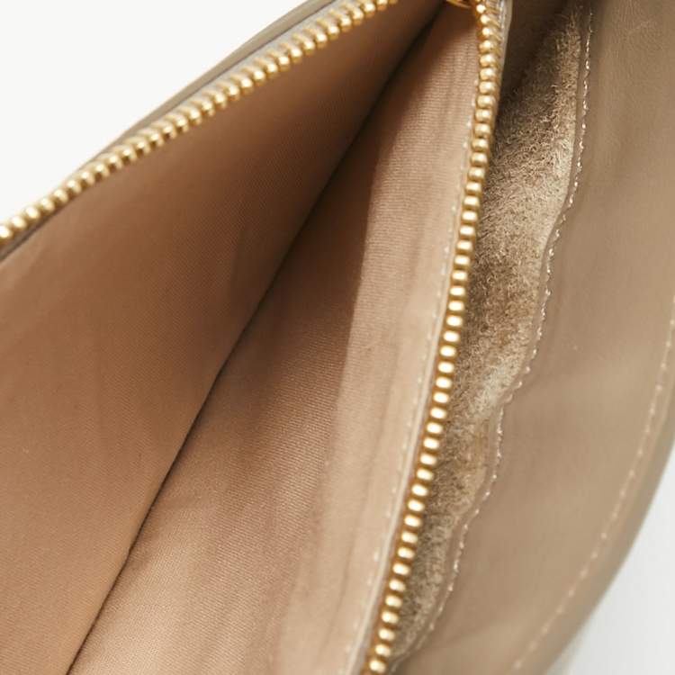 Pre Owned Chloe Grey Leather Mini Tess Crossbody Bag