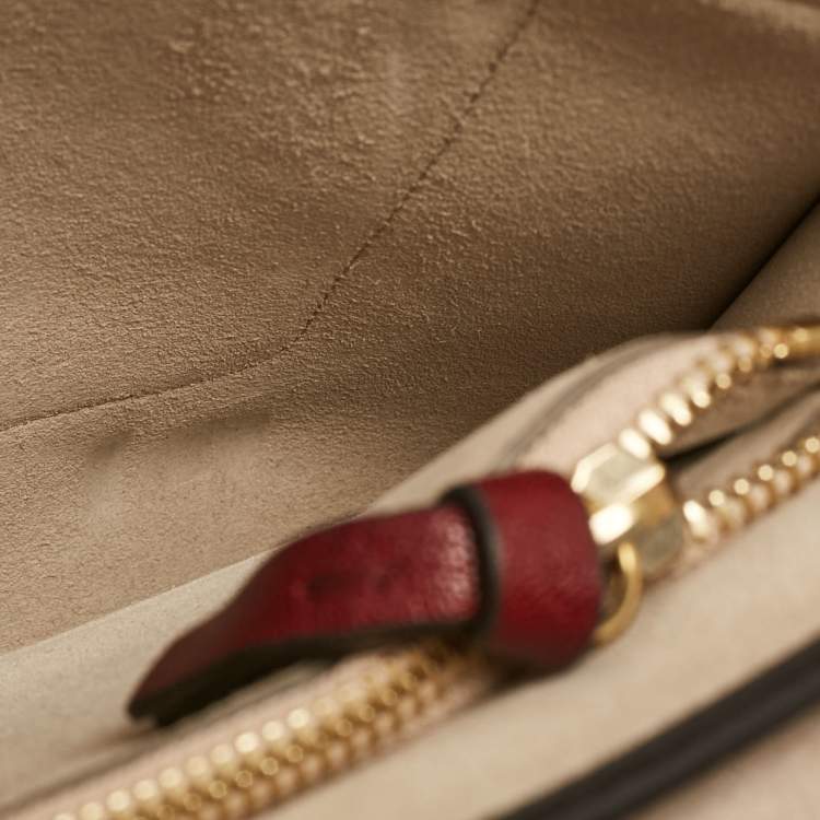 Pre Owned Chloe Red Leather Medium Faye Shoulder Bag