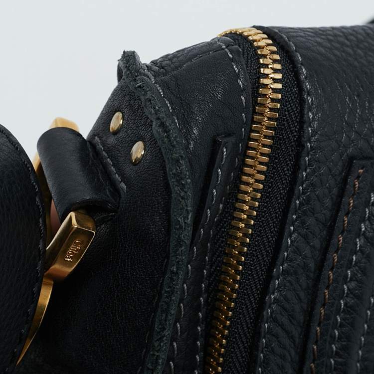 Pre Owned Chloe Black Leather Medium Marcie Crossbody Bag