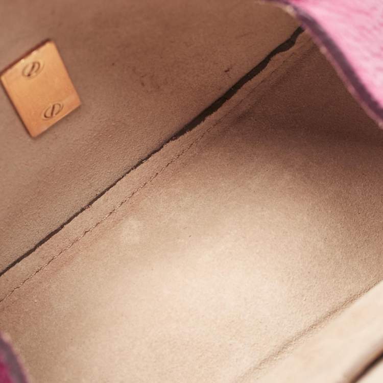 Pre Owned Chloe Magenta Pink Leather Nano Drew Chain Shoulder Bag
