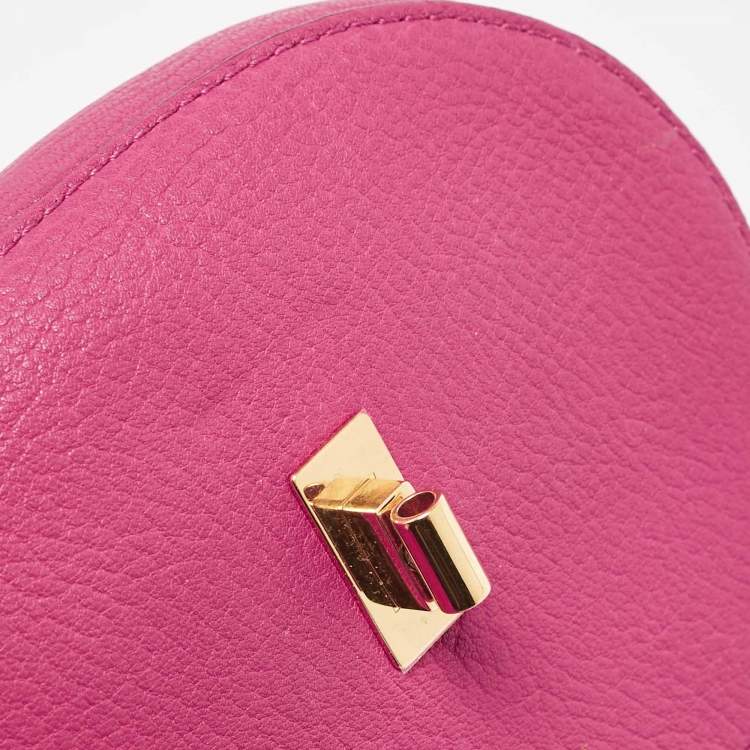 Pre Owned Chloe Magenta Pink Leather Nano Drew Chain Shoulder Bag