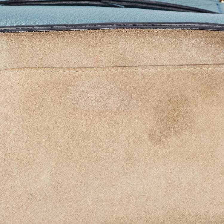 Pre Owned Chloe Blue Leather Medium Drew Shoulder Bag