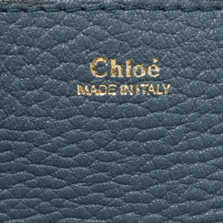 Pre Owned Chloe Blue Leather Medium Drew Shoulder Bag