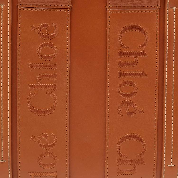 Pre Owned Chloe Brown Leather Small Woody Tote