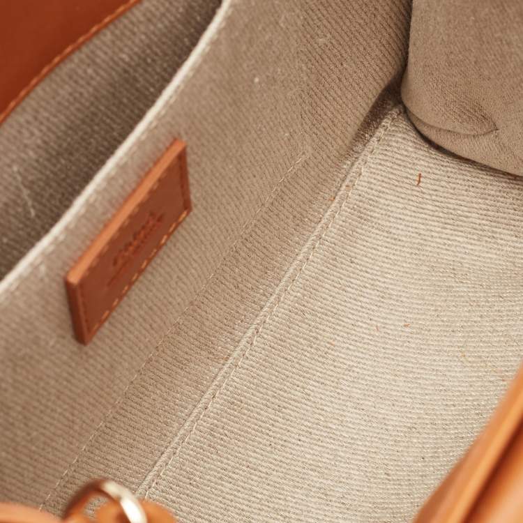 Pre Owned Chloe Brown Leather Small Woody Tote