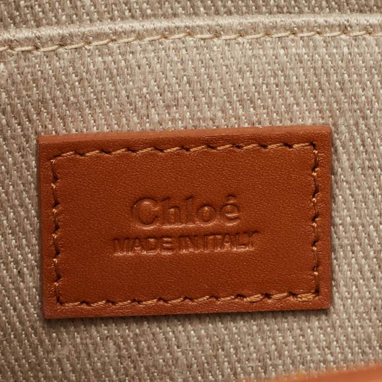 Pre Owned Chloe Brown Leather Small Woody Tote