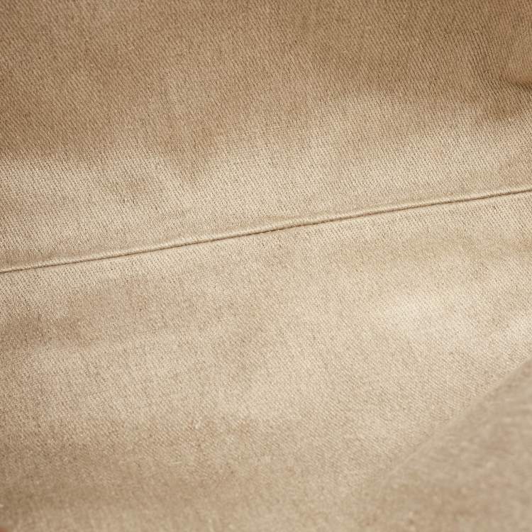 Pre Owned Chloe Beige/Brown Canvas and Leather Large Woody Tote