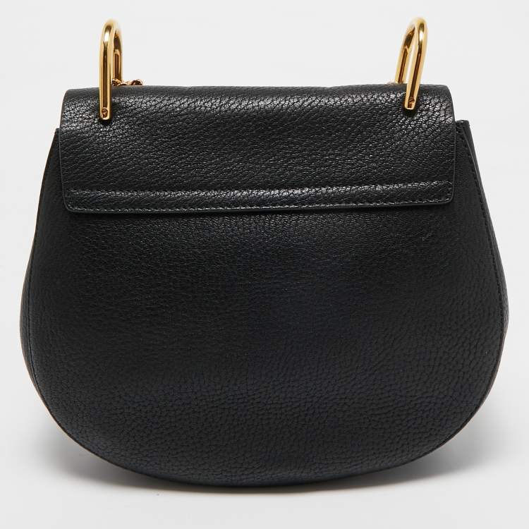 Pre Owned Chloe Black Leather Medium Drew Shoulder Bag