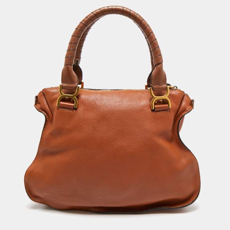 مملوكة مسبقًا Chloe Brown Leather Medium Marcie Shoulder Bag