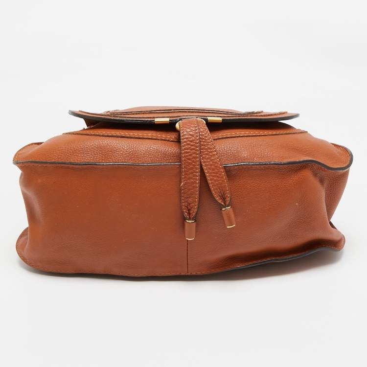 مملوكة مسبقًا Chloe Brown Leather Medium Marcie Shoulder Bag