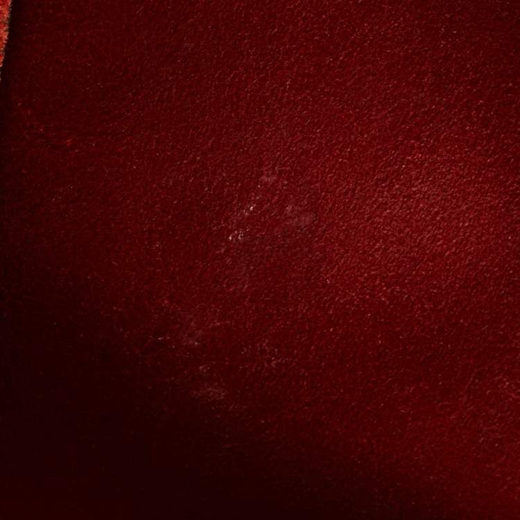 Pre Owned Chloe Burgundy Leather and Suede Medium Milo Tote