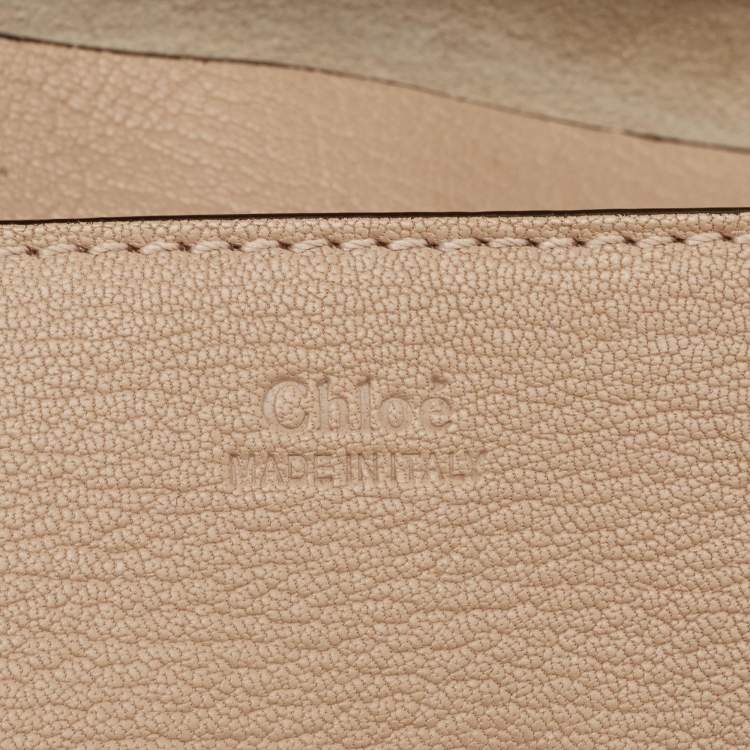 Pre Owned Chloe Beige Leather Small Drew Shoulder Bag