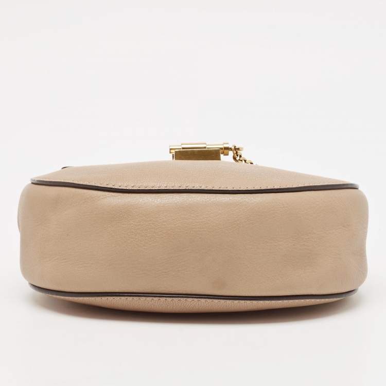Pre Owned Chloe Beige Leather Small Drew Shoulder Bag