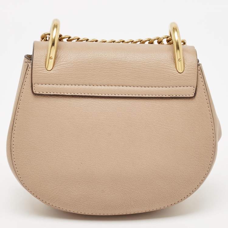 Pre Owned Chloe Beige Leather Small Drew Shoulder Bag