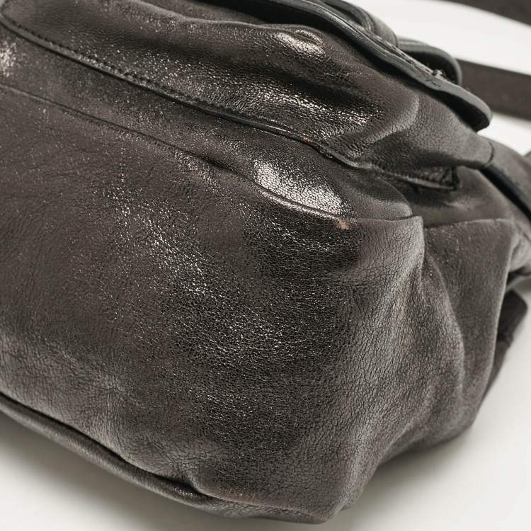 Pre Owned Chloe Black Leather Medium Saskia Satchel