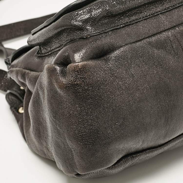 Pre Owned Chloe Black Leather Medium Saskia Satchel