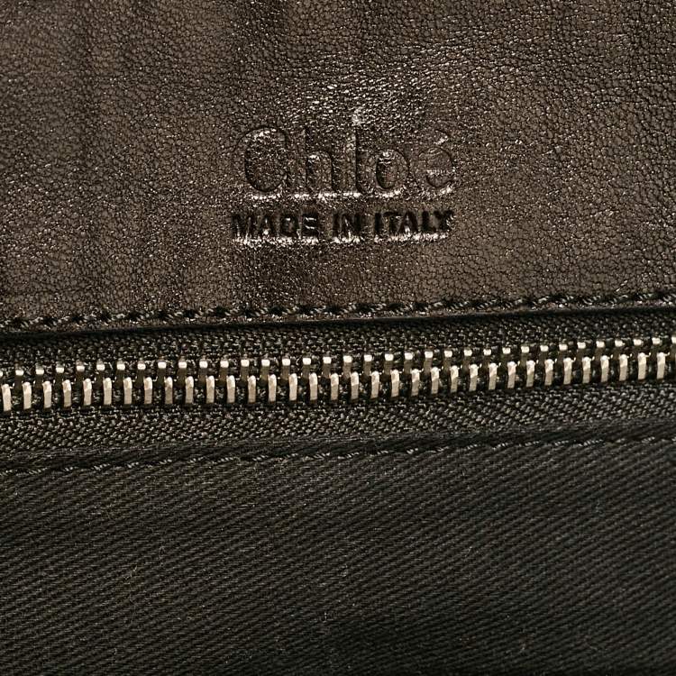 Pre Owned Chloe Black Leather Medium Saskia Satchel