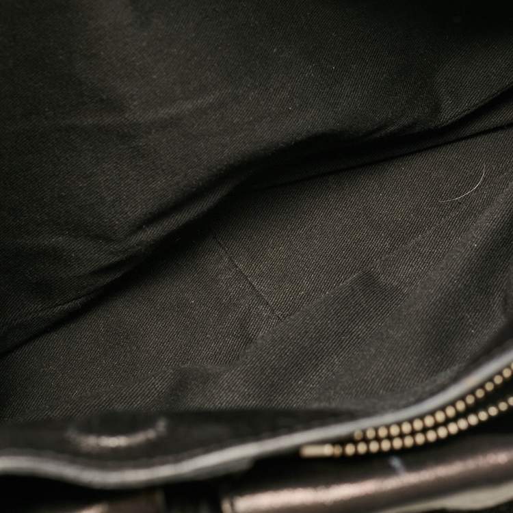 Pre Owned Chloe Black Leather Medium Saskia Satchel