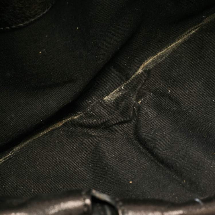 Pre Owned Chloe Black Leather Medium Saskia Satchel
