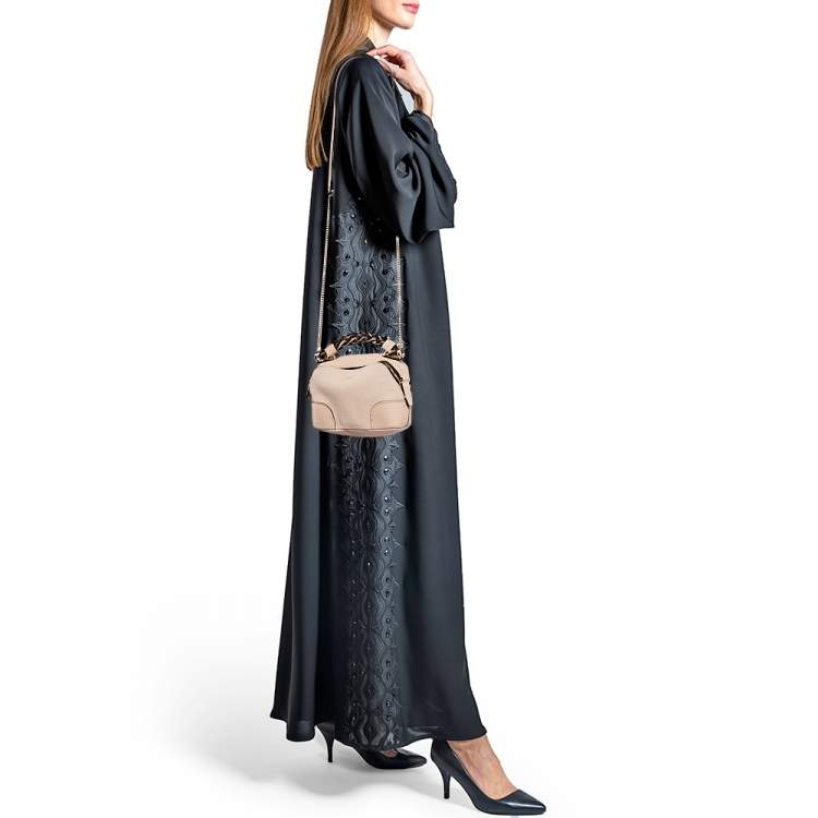 Pre Owned Chloe Beige Leather Mini Daria Chain Bag