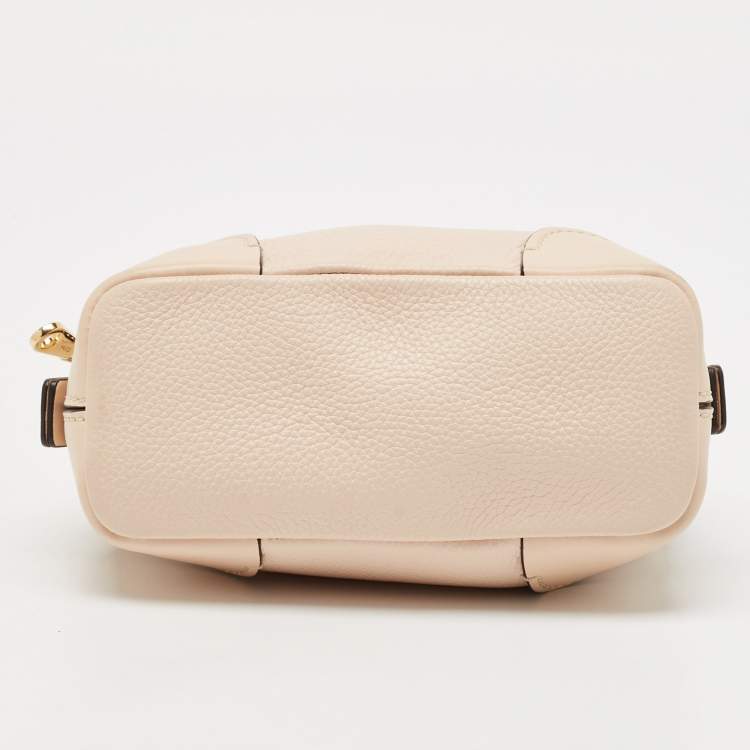 Pre Owned Chloe Beige Leather Mini Daria Chain Bag