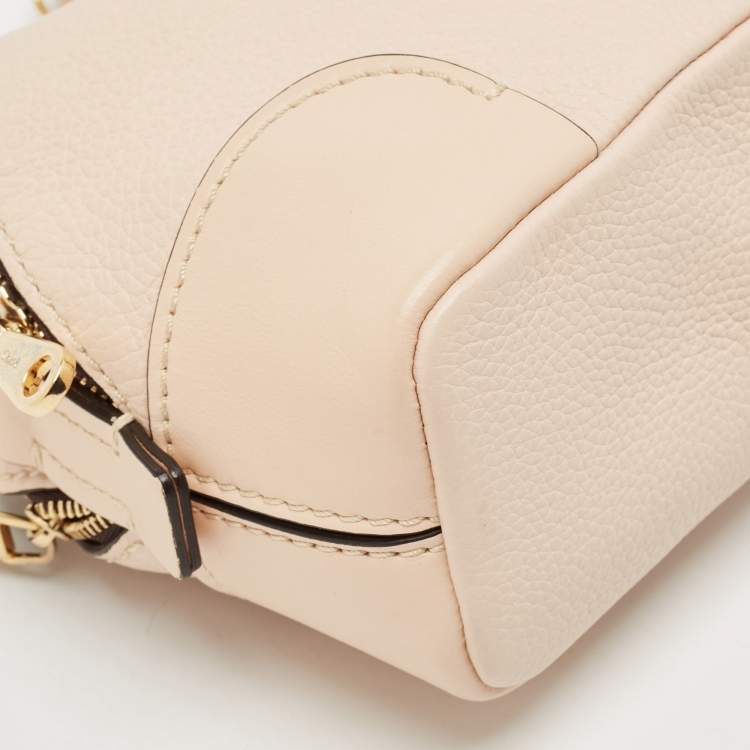 Pre Owned Chloe Beige Leather Mini Daria Chain Bag