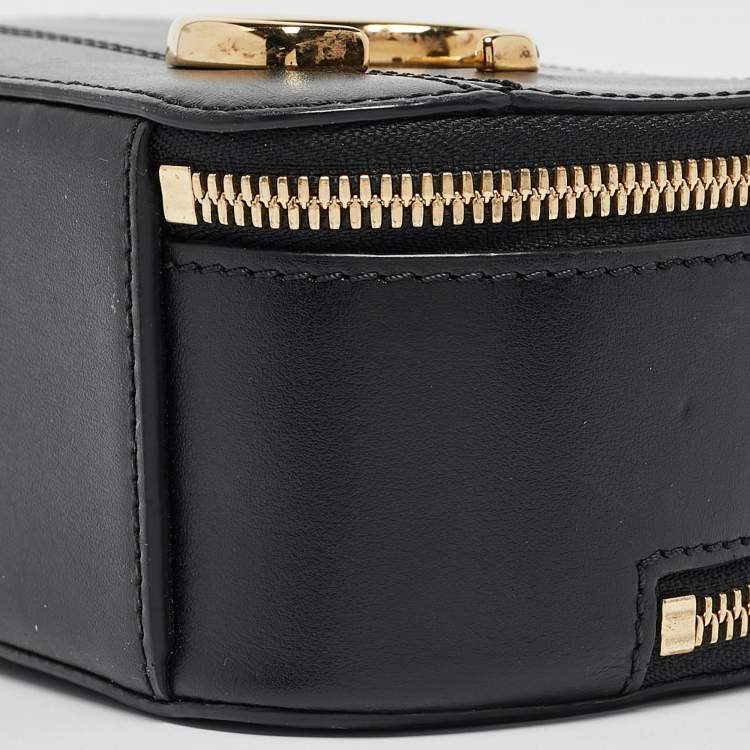 Pre Owned Chloe Black Leather C Vanity Shoulder Bag