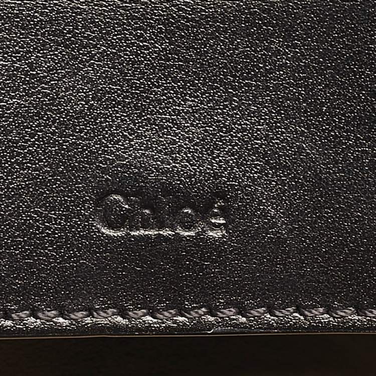 Pre Owned Chloe Black Leather C Vanity Shoulder Bag