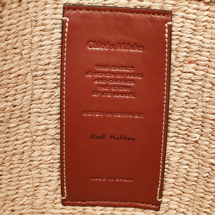 مملوكة مسبقًا Chloe Natural Fibers Large Woody Tote