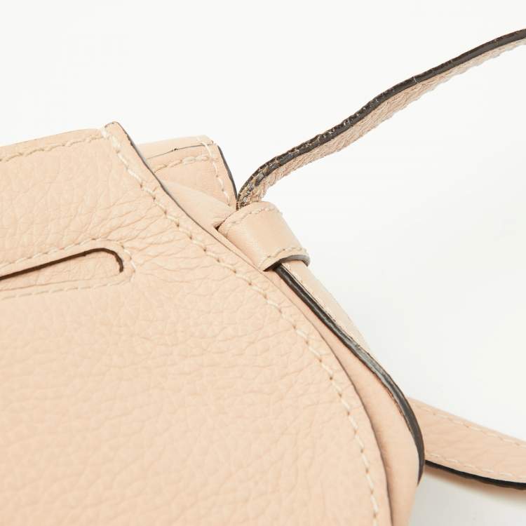 Pre Owned Chloe Beige Leather Small Marcie Shoulder Bag