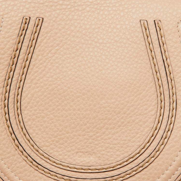 Pre Owned Chloe Beige Leather Small Marcie Shoulder Bag