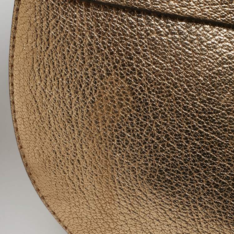 Pre Owned Chloe Gold Leather Medium Drew Shoulder Bag