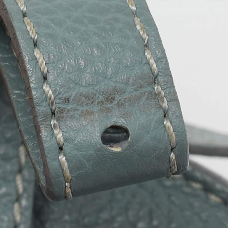 Pre Owned Chloe Light Blue Leather Mini Marcie Crossbody Bag