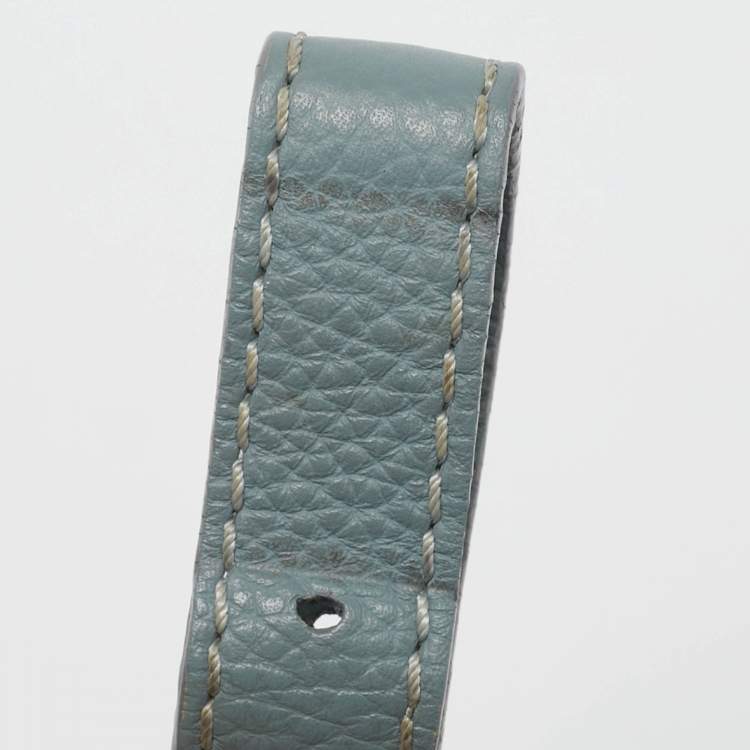 Pre Owned Chloe Light Blue Leather Mini Marcie Crossbody Bag