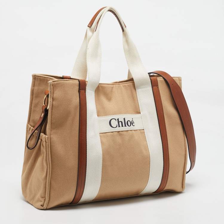 Pre Owned Chloe Brown Canvas Changing/Diaper Bag