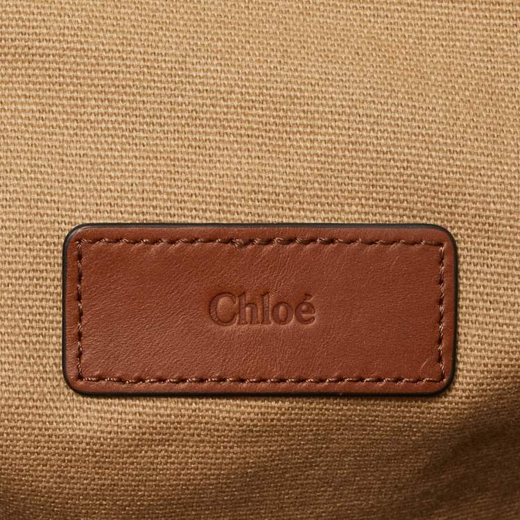 Pre Owned Chloe Brown Canvas Changing/Diaper Bag