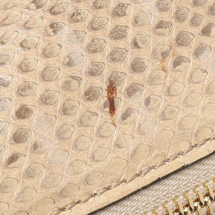Pre Owned Chloé Beige/Brown Snakeskin and Leather Darla Top Handle Bag