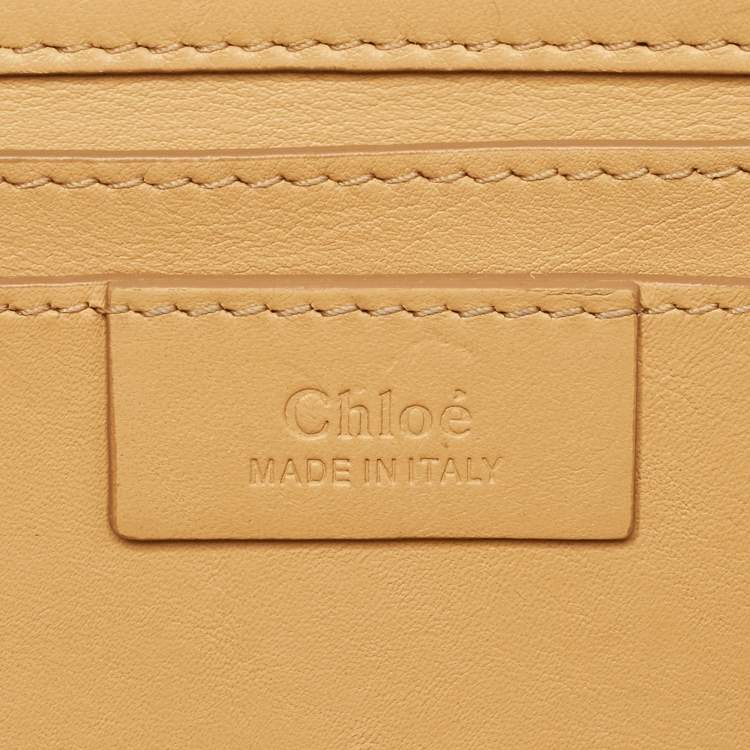Pre Owned Chloe Beige/Black Leather and Suede Roy Crossbody Bag