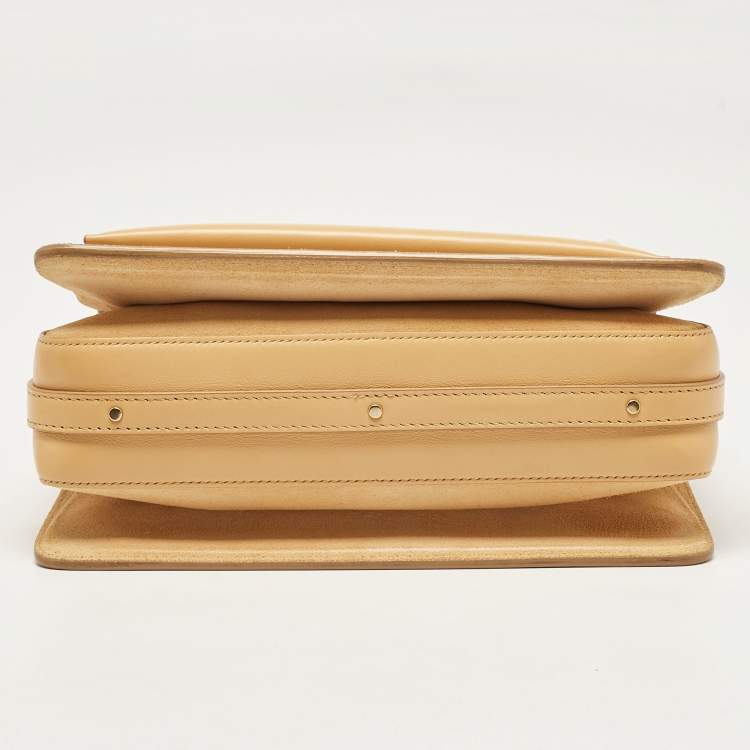 Pre Owned Chloe Beige/Black Leather and Suede Roy Crossbody Bag