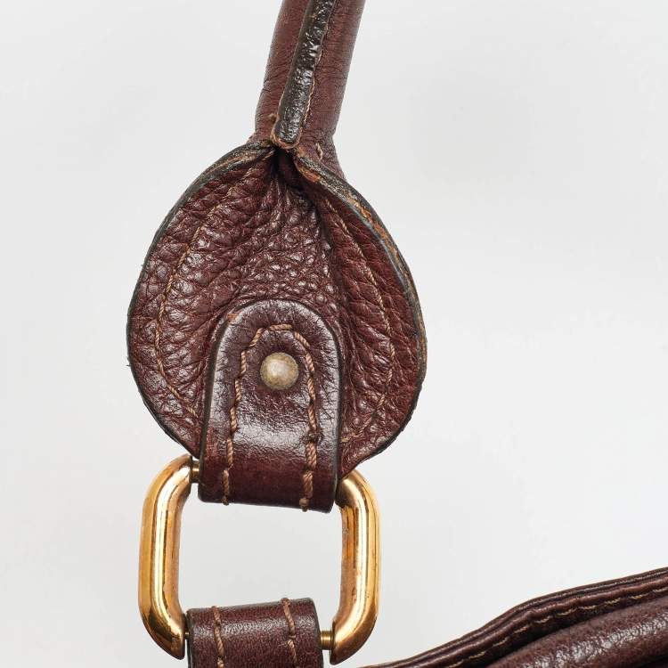 Pre Owned Chloe Dark Brown Leather Medium Paddington Satchel