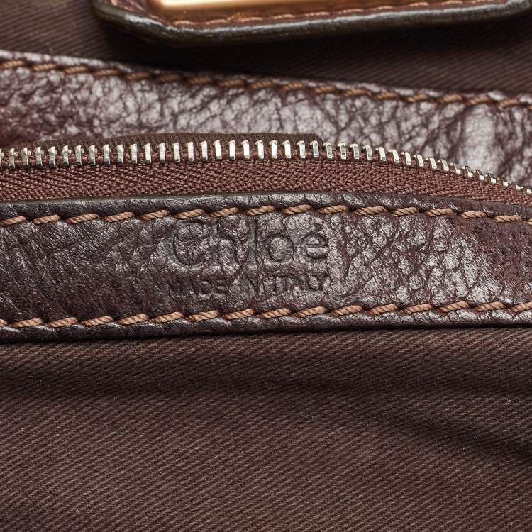 Pre Owned Chloe Dark Brown Leather Medium Paddington Satchel