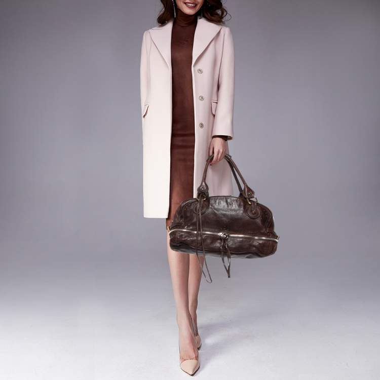 Pre Owned Chloe Dark Brown Leather Medium Paddington Satchel