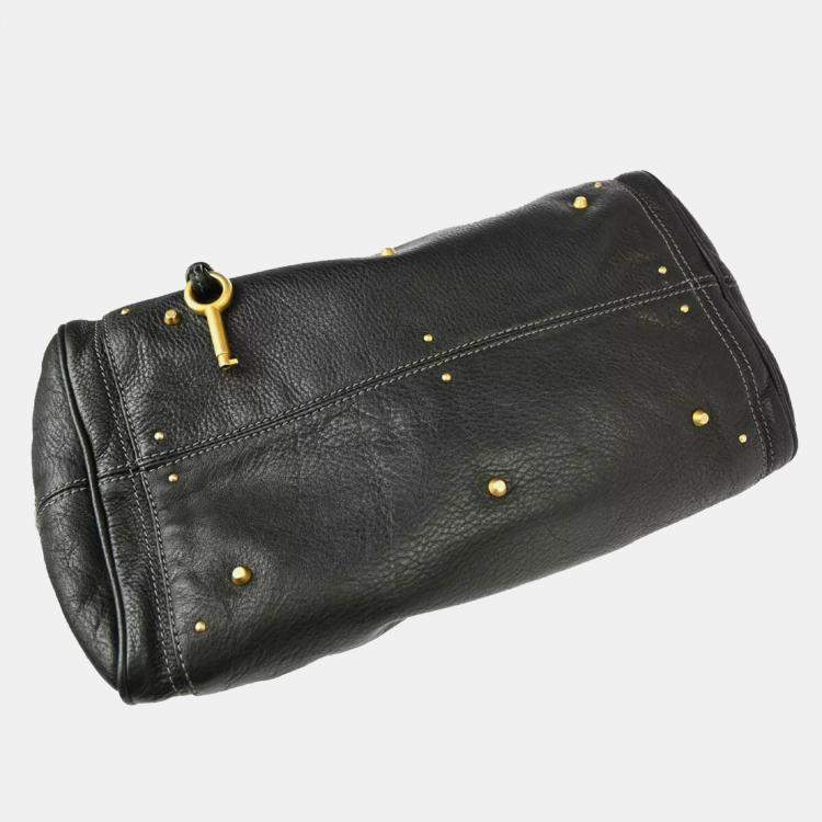 Pre Owned Chloe Black Leather Paddington Handbag