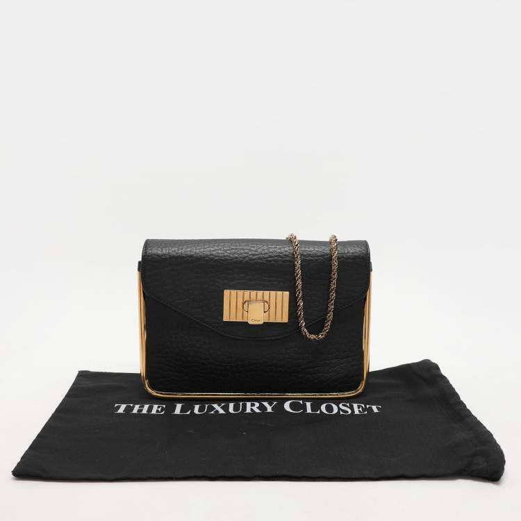 Pre Owned Chloe Black Leather Small Sally Shoulder Bag