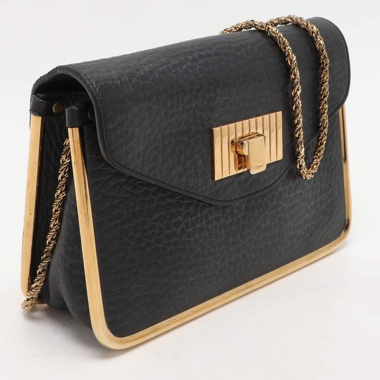 Pre Owned Chloe Black Leather Small Sally Shoulder Bag