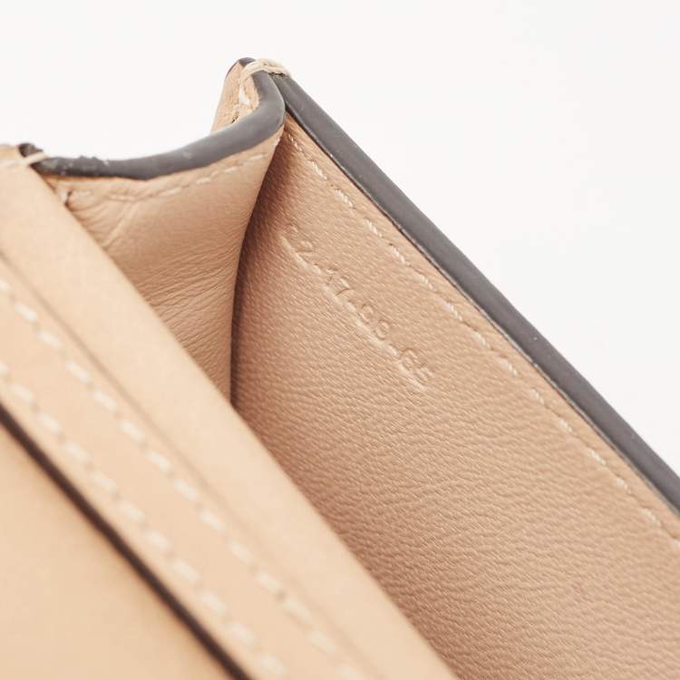 Pre Owned Chloe Beige Leather Mini Nile Minaudière Clutch Bag